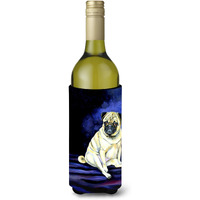 Fawn Pug Penny for your thoughts Wine Bottle Beverage Insulator Beverage Insulator Hugger