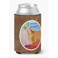 "Caroline's Treasures 7027CC Helping Himself Fawn Pug Can Or Bottle Hugger, Multicolor"