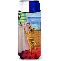 Helping Himself Fawn Pug Ultra Beverage Insulators for slim cans 7027MUK