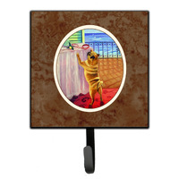 "Caroline's Treasures Helping Himself Fawn Pug Leash or Key Holder 7027SH4, Small, Multicolor"