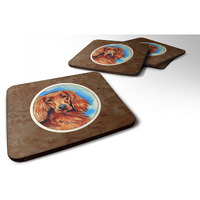 "Caroline's Treasures 7029FC Irish Setter Foam Coasters (Set of 4), 3.5"", Multicolor"