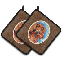 "Caroline's Treasures Irish Setter Pair of Pot Holders 7029PTHD, 7.5HX7.5W, Multicolor"