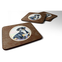 "Caroline's Treasures 7030FC Entlebucher Mountain Dog Foam Coasters (Set of 4), 3.5"", Multicolor"