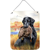 "Caroline's Treasures 7032DS1216 Flat Coated Retriever Aluminium Metal Wall or Door Hanging Prints, 16"" x 12"", Multicolor"