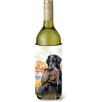 Flat Coated Retriever Wine Bottle Beverage Insulator Beverage Insulator Hugger
