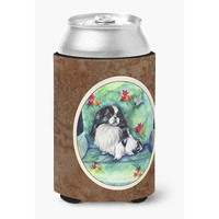 "Caroline's Treasures 7034CC Japanese Chin In Momma's Chair Can Or Bottle Hugger, Multicolor"