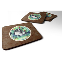 "Caroline's Treasures 7034FC Japanese Chin In Momma's Chair Foam Coasters (Set of 4), 3.5"", Multicolor"
