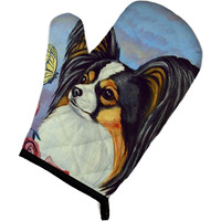"Caroline's Treasures 7036OVMT Papillon Yellow Butterfly Oven Mitt, 12"" by 8.5"", Multicolor"