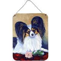 "Caroline's Treasures Papillon a Rose for You Aluminium Metal Wall or Door Hanging Prints, 16"" x 12"", Multicolor"