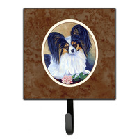 "Caroline's Treasures Papillon A Rose for you Leash or Key Holder 7037SH4, Small, Multicolor"