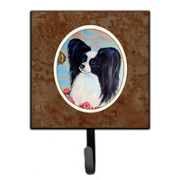 "Caroline's Treasures Papillon Black and White Leash or Key Holder 7040SH4, Small, Multicolor"