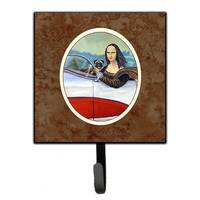 "Caroline's Treasures Fawn Pug and Mona Lisa Leash or Key Holder 7043SH4, Small, Multicolor"