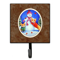 "Caroline's Treasures Snowman with Corgi Leash or Key Holder 7048SH4, Small, Multicolor"