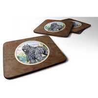 "Caroline's Treasures 7049FC Bouvier Des Flandres Foam Coasters (Set of 4), 3.5"", Multicolor"
