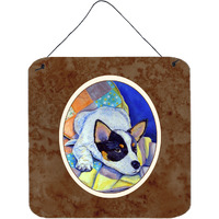 "Caroline's Treasures Australian Cattle Dog Sew Perfect Wall or Door Hanging Prints 7050DS66, 6"" x 6"", Multicolor"