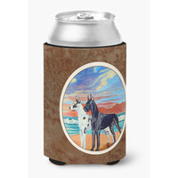 "Caroline's Treasures 7051CC At Sunset Great Dane Harlequin And Black Can Or Bottle Hugger, Multicolor"