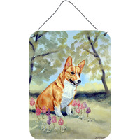 "Caroline's Treasures 7054DS1216 Corgi Aluminium Metal Wall or Door Hanging Prints, 16"" x 12"", Multicolor"