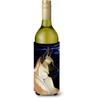 Fawn Great Dane in the Moonlight Wine Bottle Beverage Insulator Beverage Insulator Hugger