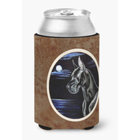 "Caroline's Treasures 7060CC Black Great Dane In The Moonlight Can Or Bottle Hugger, Multicolor"