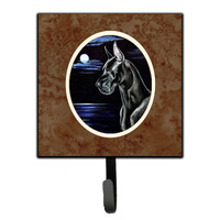 "Caroline's Treasures Black Dane in the Moonlight Leash or Key Holder 7060SH4, Small, Multicolor"