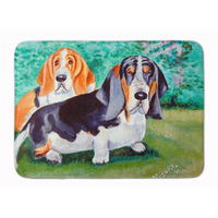 "Caroline's Treasures Basset Hound Double Trouble Floor Mat, 19"" x 27"", Multicolor"