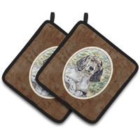"Caroline's Treasures English Setter Patience Pair of Pot Holders 7065PTHD, 7.5HX7.5W, Multicolor"