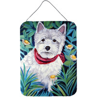 "Caroline's Treasures 7066DS1216 Westie Aluminium Metal Wall or Door Hanging Prints, 16"" x 12"", Multicolor"