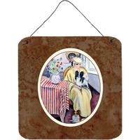 "Caroline's Treasures Lady with her Papillon Wall or Door Hanging Prints 7069DS66, 6HX6W, Multicolor"