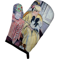 "Caroline's Treasures 7069OVMT Lady with Her Papillon Oven Mitt, 12"" by 8.5"", Multicolor"