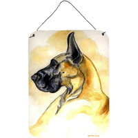 "Caroline's Treasures Fawn Great Dane Aluminium Metal Wall or Door Hanging Prints, 16"" x 12"", Multicolor"