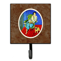 "Caroline's Treasures Lady with her Fawn Pug Leash or Key Holder 7072SH4, Small, Multicolor"