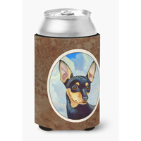 "Caroline's Treasures 7073CC Min Pin Black And Tan Can Or Bottle Hugger, Multicolor"