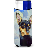 Min Pin Black and Tan Ultra Beverage Insulators for slim cans 7073MUK