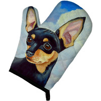 "Caroline's Treasures 7073OVMT Min Pin Black and Tan Oven Mitt, 12"" by 8.5"", Multicolor"