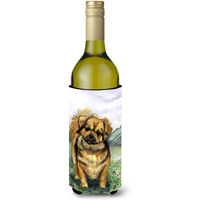 Tibetan Spaniel Wine Bottle Beverage Insulator Beverage Insulator Hugger