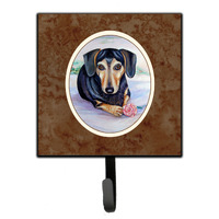 "Caroline's Treasures Black and Cream Dachshund Leash or Key Holder 7076SH4, Small, Multicolor"