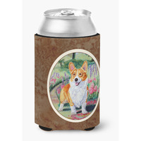 "Caroline's Treasures 7077CC Pembroke Corgi Springtime Can Or Bottle Hugger, Multicolor"