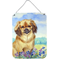 "Caroline's Treasures 7078DS1216 Tibetan Spaniel Aluminium Metal Wall or Door Hanging Prints, 16"" x 12"", Multicolor"