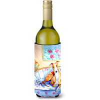 Whippet Waiting on you Wine Bottle Beverage Insulator Beverage Insulator Hugger