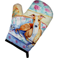 "Caroline's Treasures 7081OVMT Whippet Waiting on You Oven Mitt, 12"" by 8.5"", Multicolor"