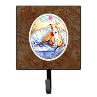 "Caroline's Treasures Whippet Waiting on you Leash or Key Holder 7081SH4, Small, Multicolor"