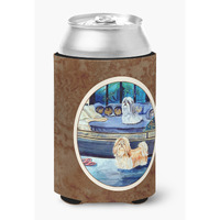 "Caroline's Treasures 7082CC Shih Tzu Double Trouble Can Or Bottle Hugger, Multicolor"