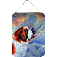 "Caroline's Treasures 7085DS1216 Saint Bernard Aluminium Metal Wall or Door Hanging Prints, 16"" x 12"", Multicolor"