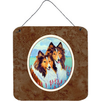 "Caroline's Treasures Sable Shelties Double Trouble Wall or Door Hanging Prints 7086DS66, 6HX6W, Multicolor"
