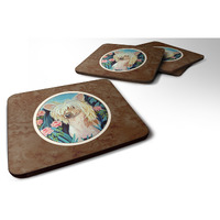 "Caroline's Treasures 7087FC Chinese Crested Foam Coasters (Set of 4), 3.5"", Multicolor"
