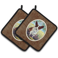 "Caroline's Treasures Cardigan Corgi Pair of Pot Holders 7088PTHD, 7.5HX7.5W, Multicolor"
