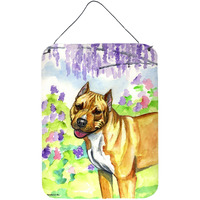 "Caroline's Treasures 7093DS1216 Pit Bull Aluminium Metal Wall or Door Hanging Prints, 16"" x 12"", Multicolor"
