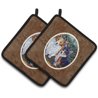 "Caroline's Treasures Cardigan & Pembroke Corgi Pair of Pot Holders 7094PTHD, 7.5HX7.5W, Multicolor"
