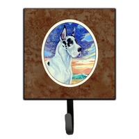 "Caroline's Treasures Harelquin Dane Leash or Key Holder 7098SH4, Small, Multicolor"