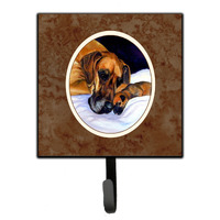 "Caroline's Treasures Natural Eared Fawn Dane Momma and Puppy Leash or Key Holder 7099SH4, Small, Multicolor"
